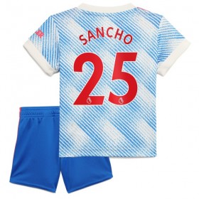 Fußballtrikots Manchester United Jadon Sancho 25 Kinder 2021-2022 Kurzarm Auswärts-trikot kaufen 